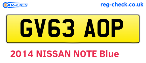 GV63AOP are the vehicle registration plates.