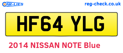 HF64YLG are the vehicle registration plates.