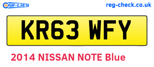 KR63WFY are the vehicle registration plates.
