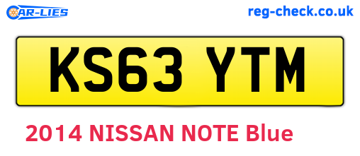 KS63YTM are the vehicle registration plates.