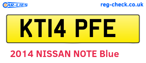 KT14PFE are the vehicle registration plates.