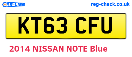 KT63CFU are the vehicle registration plates.
