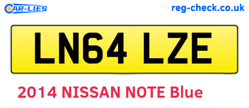LN64LZE are the vehicle registration plates.