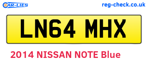 LN64MHX are the vehicle registration plates.