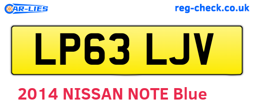 LP63LJV are the vehicle registration plates.