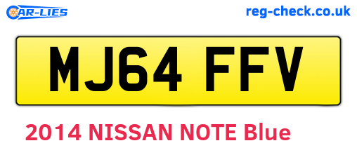 MJ64FFV are the vehicle registration plates.