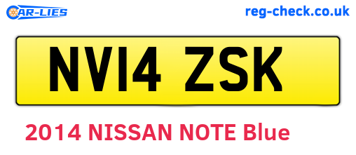 NV14ZSK are the vehicle registration plates.
