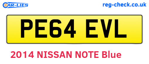 PE64EVL are the vehicle registration plates.