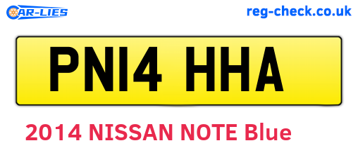 PN14HHA are the vehicle registration plates.