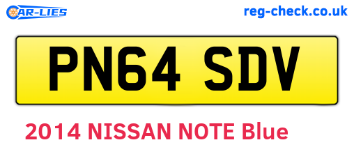 PN64SDV are the vehicle registration plates.