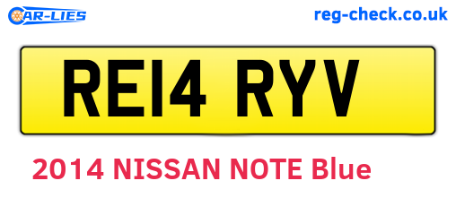 RE14RYV are the vehicle registration plates.