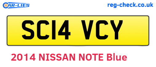SC14VCY are the vehicle registration plates.