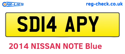 SD14APY are the vehicle registration plates.