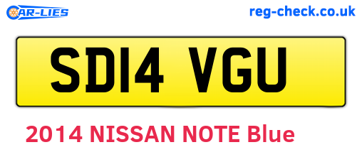 SD14VGU are the vehicle registration plates.