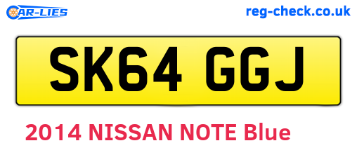 SK64GGJ are the vehicle registration plates.