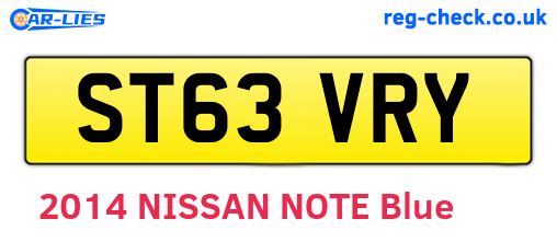 ST63VRY are the vehicle registration plates.