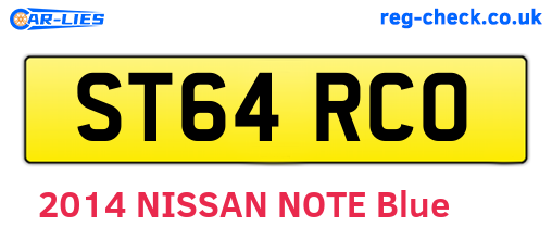 ST64RCO are the vehicle registration plates.