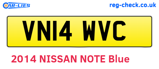 VN14WVC are the vehicle registration plates.