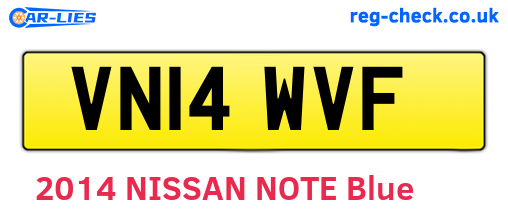 VN14WVF are the vehicle registration plates.