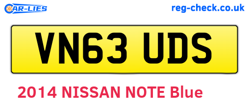 VN63UDS are the vehicle registration plates.