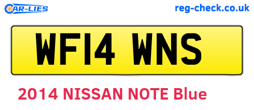 WF14WNS are the vehicle registration plates.