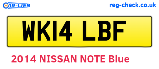 WK14LBF are the vehicle registration plates.
