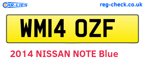 WM14OZF are the vehicle registration plates.