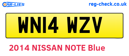 WN14WZV are the vehicle registration plates.