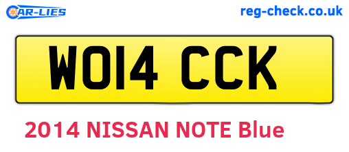 WO14CCK are the vehicle registration plates.