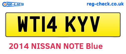 WT14KYV are the vehicle registration plates.