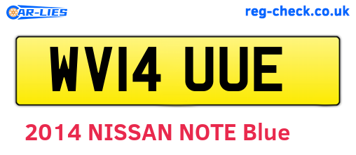 WV14UUE are the vehicle registration plates.
