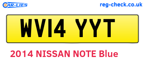 WV14YYT are the vehicle registration plates.