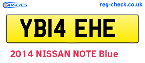 YB14EHE are the vehicle registration plates.