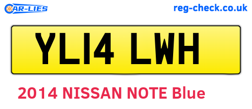 YL14LWH are the vehicle registration plates.