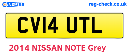 CV14UTL are the vehicle registration plates.
