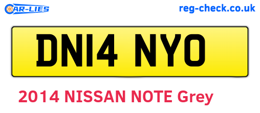 DN14NYO are the vehicle registration plates.