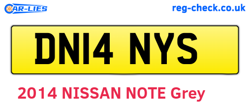 DN14NYS are the vehicle registration plates.