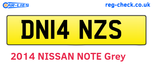 DN14NZS are the vehicle registration plates.