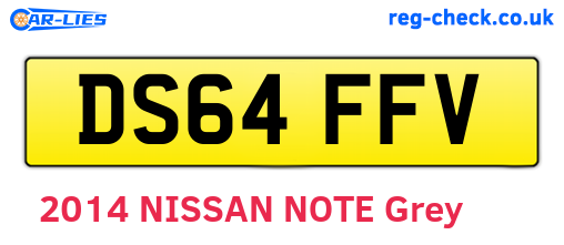 DS64FFV are the vehicle registration plates.