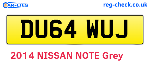 DU64WUJ are the vehicle registration plates.
