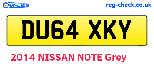 DU64XKY are the vehicle registration plates.