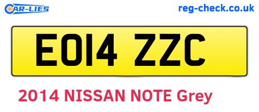 EO14ZZC are the vehicle registration plates.