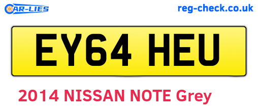 EY64HEU are the vehicle registration plates.