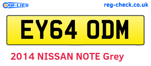 EY64ODM are the vehicle registration plates.