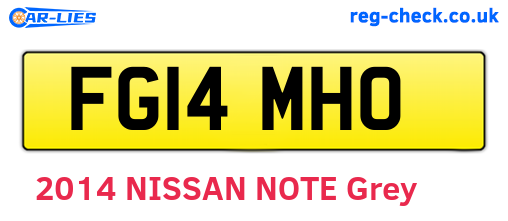 FG14MHO are the vehicle registration plates.