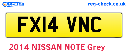 FX14VNC are the vehicle registration plates.