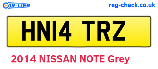 HN14TRZ are the vehicle registration plates.