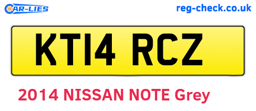 KT14RCZ are the vehicle registration plates.