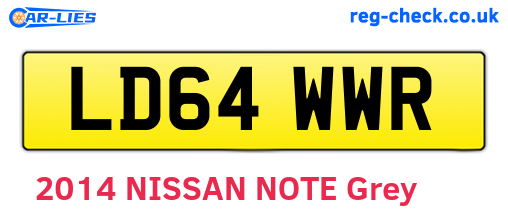 LD64WWR are the vehicle registration plates.