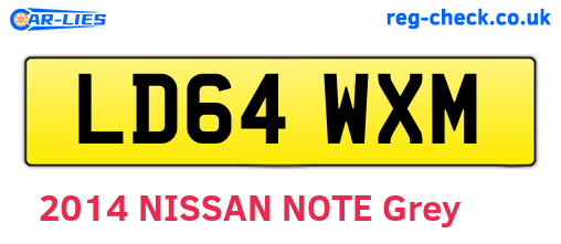 LD64WXM are the vehicle registration plates.